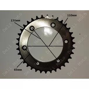 Зірка 6 болтів, внутрішній 110 mm Розболтовка 130 mm (520х35)