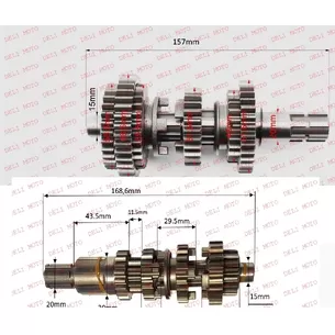 Коробка передач CG/CB 150/250cc (168,6mm, 157mm)