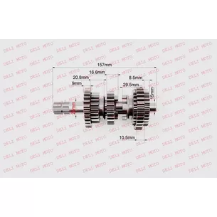 Вторичный вал CG/CB 150/250cc 13 зубов 157mm