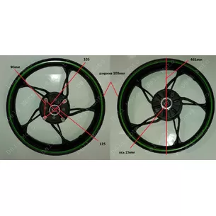 Диск задний 17Х3,50 дисковый тормоз  WL801