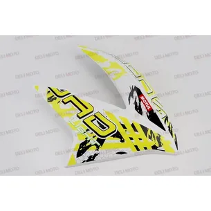 Пластик бака топливного правый белый с желтым рисунком Geon X-Road NEW Light 200-250